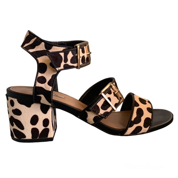 SIREN Size 8 black & white tiger print leather shoes - Picture 2 of 6